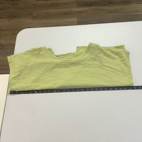 Oh My Gauze NWT Olga Top Size 2 Green Textured Cotton Boxy Oversized Boho Lagom - Picture 9 of 12